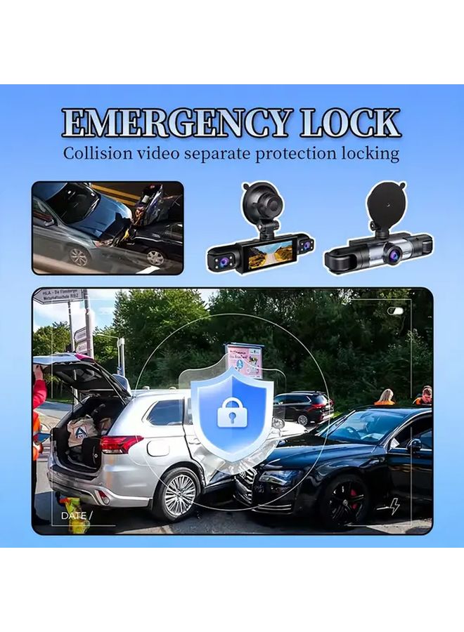 4 Channel 1080P Dash Cam With 32GB Card Night Vision 4 Lenses Multi Angle Recording - Image 2
